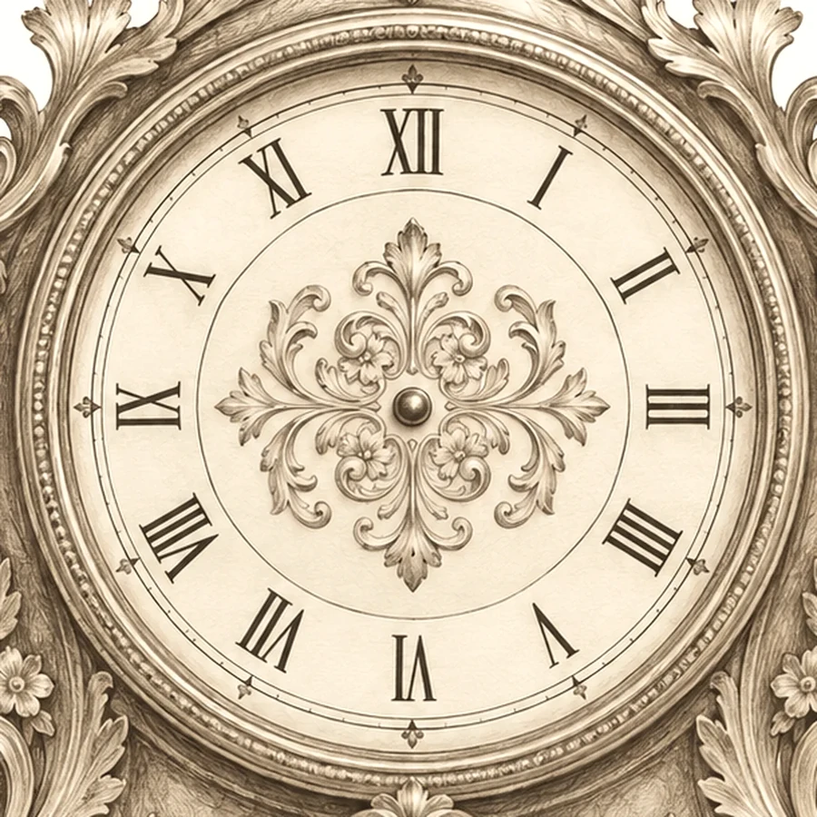 Reloj antiguo redondo